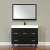 The Modern 39 inch Single Modern Bathroom Vanity in Black without Mirror