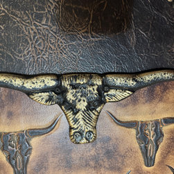 Your Western Decor - Longhorn Leather Deco Toilet Seat - Toilet Seats