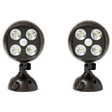 Mighty Power Wireless Motion Sensor 4 Ultra Bright CREE LED Floodlight, 2-Pack