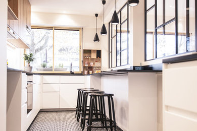 Inspiration pour une cuisine urbaine.