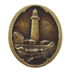 Inviting Home Inc. - Lighthouse Knobs, Antique-Style Brass - Cabinet And Drawer Knobs