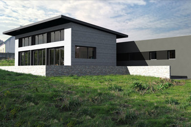 Photo of an industrial home design in Brest.
