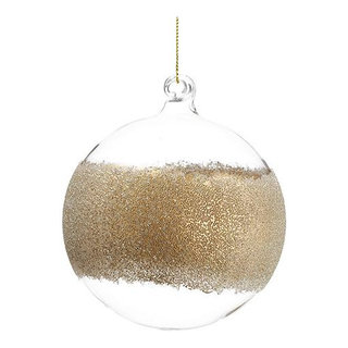 2.75 Gold Glitter Starburst Ornament - Set of 6