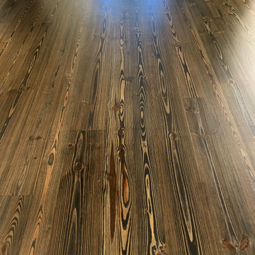 GREAT RIVER: WIDE PLANK HEART PINE REFINISHED W/ CUSTOM STAIN & BONA TRAFFIC HD