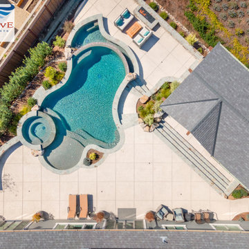 Lafayette Hillside Vanishing Edge Natural Pool