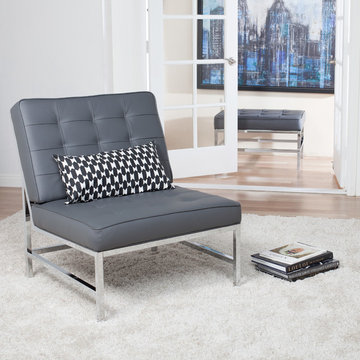Ashlar Bonded Leather Chair in Smoke Gray #72000