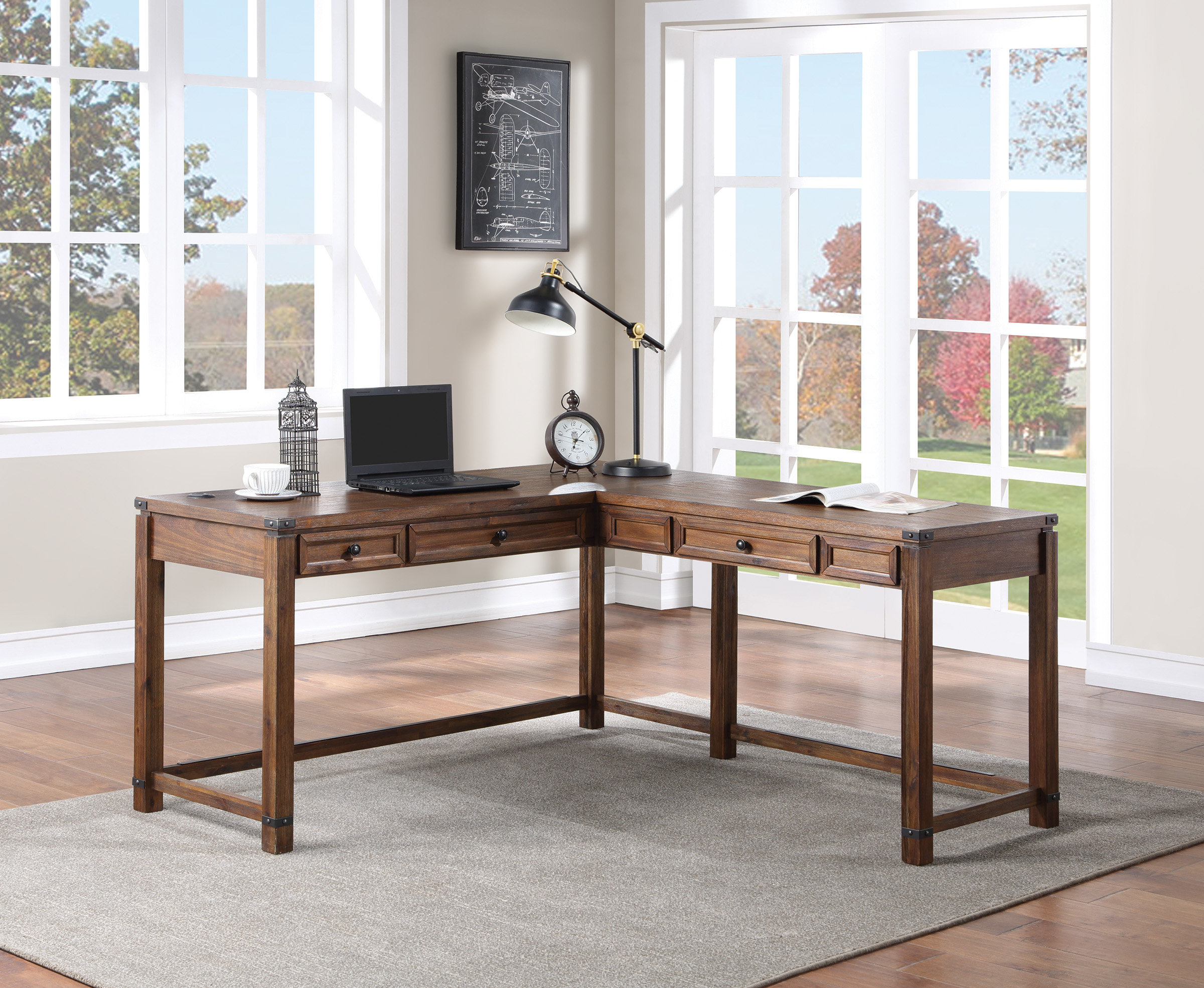 Baton Rouge Desk Baton Rouge L-Shape Desk - Industrial - Desks And Hutches - by Office ...