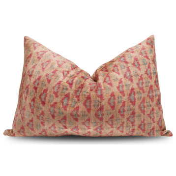 Canvello Handmade Earth Tones Decorative Velvet Silk Pillow 16" X 24"