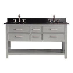 Avanity Corporation - Avanity Brooks 61" Double Vanity, White - Bathroom Vanities And Sink Consoles