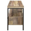 Stonecroft Furniture 59" TV Stand in Weathered Pine and Dark Bronze