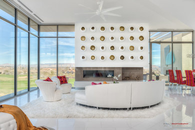 Inspiration for a large modern living room remodel in Salt Lake City