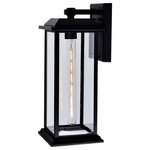 CWI Lighting - Blackbridge 1 Light Outdoor Black Wall Lantern - This fixture's simplicity stands out. The Blackbridge 1 Light Black Rectangle Outdoor Wall Lantern is your no-nonsense light source. It has a traditional lantern shade with black metal frame to securely protect the tubular bulb. It diffuses ample illumination to make your outdoor space more welcoming. Mounted on a wall, this fixture won't occupy a lot of space yet it can bring a lot of style update to your outdoor space.  Feel confident with your purchase and rest assured. This fixture comes with a one year warranty against manufacturers defects to give you peace of mind that your product will be in perfect condition.