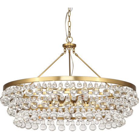 Bling Chandelier, Antique Brass