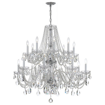 Crystorama 1139-CH-CL-MWP 16 Light Chandelier in Polished Chrome