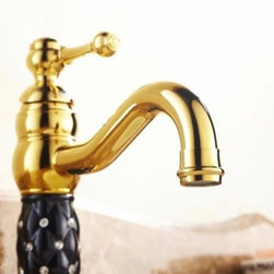 Lumina Luxury Gold Finish Bathroom Sink Faucet - Bathroom Sink Faucets