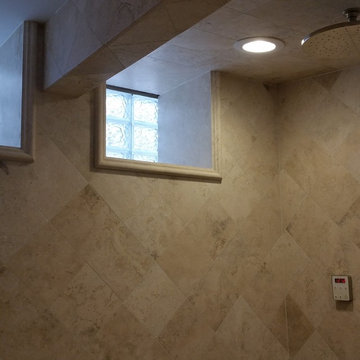lake drive travertine shower