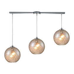 ELK Lighting - ELK Lighting Watersphere 3-Light Mini Pendant - 31380/3L-CMP - Kitchen Island Lighting
