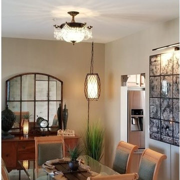 Opulent Antique Bronze Crystal Semi Flush Mount Ceiling Light