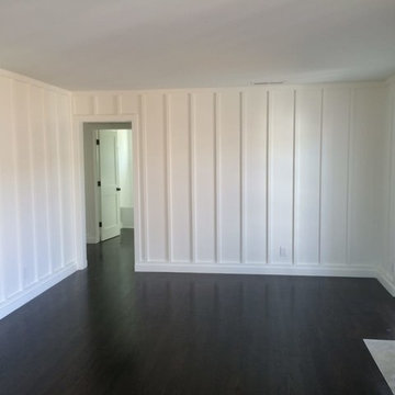 Painted walls and dark wood floors