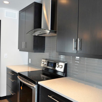 Slab Doors Maple Wood Stained Espresso