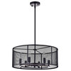 Aludra 6-Light Round Metal Mesh Shade Pendant Chandelier Oil-Rubbed Bronze