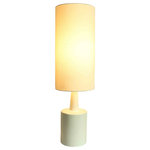 Urbanest - Magia Table Lamp, White - This designer lamp has a glazed ceramic base and is fitted for an Uno lampshade.