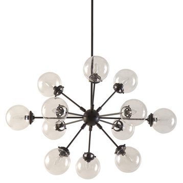 INK+IVY Paige 12-Light Chandelier with Oversized Globe Bulbs, Bronze