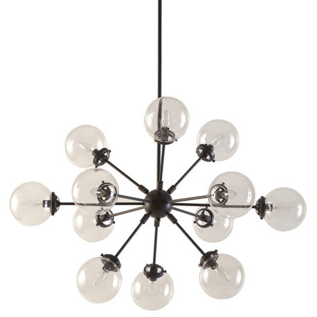 INK+IVY Paige 12-Light Chandelier with Oversized Globe Bulbs, Bronze