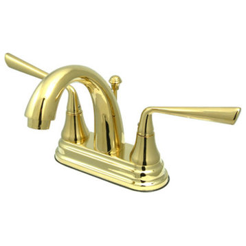 Kingston Brass KS761.ZL Silver Sage 1.2 GPM Centerset Bathroom - Polished Brass