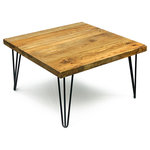 Welland - Rustic Old Elm Wood Coffee Table - Antique Design - Old elm wood coffee table with square shape surface is a unique sense of natural history that increased a rustic look to any room. It is beautifully crafted, and interesting