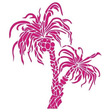 Palms Wall Decal, Pink, 31"x36"