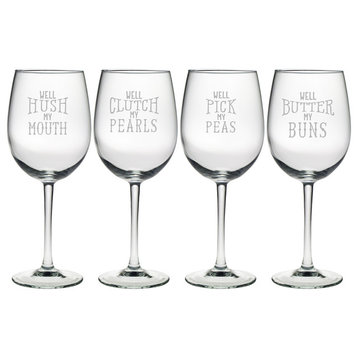 "Well" Expressions 4-PieceWine Glass Set