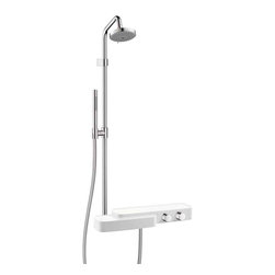 Axor Bouroullec ThermostaticShowerpipe with Shelf andHandshower - Showerheads And Body Sprays