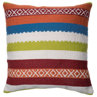 Blue, Green, Red, Orange Indoor/Outdoor 22"x22" Pillow by Loloi, Poly Insert