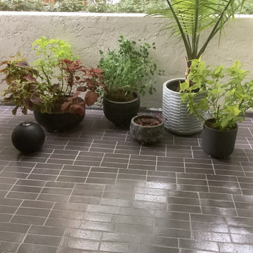 Small patio re-tile