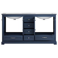 Dukes 60" Navy Blue Double Vanity - Transitional - Bathroom Vanities ...