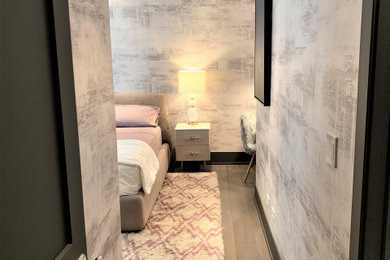 Example of a trendy bedroom design in Chicago