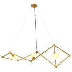 Corbett Lighting - Bickley  - 3 Light Linear Chandelier - Vintage Brass - Opal White - Lighting is one of the most important elements of a room. It is not only the finishing decorative touch, but how the actual light emanating from the fixtures affects the entire feeling of the space, creating both ambience and romance. When asked to create a collection for Corbett, I wanted to design fixtures that grabbed the imagination: pieces that would not only fill a space with perfect lighting, but that would become the focal point of the spaces they will live in. Statements that are at once beautiful, thought-provoking, and provide just the right amount of magic. Its a collection that gives the final user complete decorative freedom to stamp their own personality on their interiors across the broad spectrum of designs. Its a collection for today, inspired by the past as well as the future.