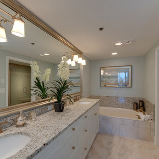 Bäder mit Steinplatten und Terrazzo-Waschbecken/Waschtisch Ideen