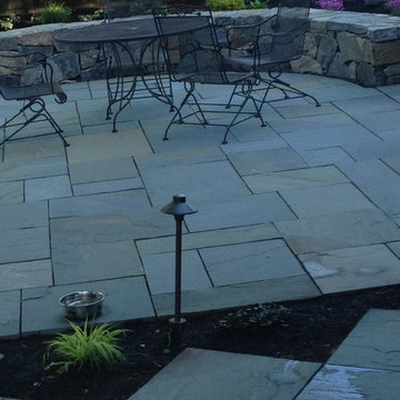 Bluestone Patio and Fieldstone Seat Wall