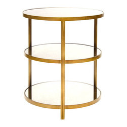 Worlds Away Audrey Bronzed 3 ter Side Table - Serving Dishes And Platters