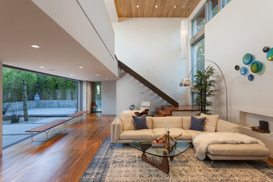 Inspiration for a contemporary living room remodel in Los Angeles