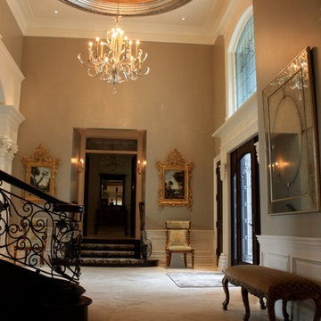 Antiqued Silver Ceiling and Crown