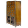 Korean Brass Hardware Deco Dresser Storage Side Cabinet