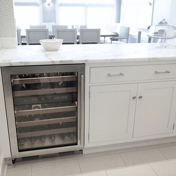 Kitchen pass through and wine ref
