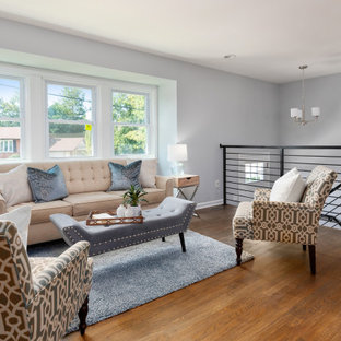 75 Beautiful Medium Tone Wood Floor Living Room Pictures Ideas