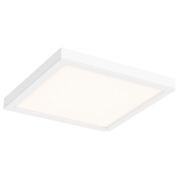 14" Square Indoor/Outdoor LED Flush Mount, White