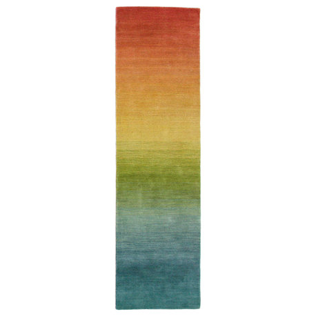 Arca Ombre Indoor Rug, Rainbow, 2'x7'6"