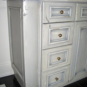 Faux finish cabinet