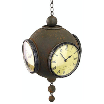 Victorian Grunge 4 Sided Spherical Clock